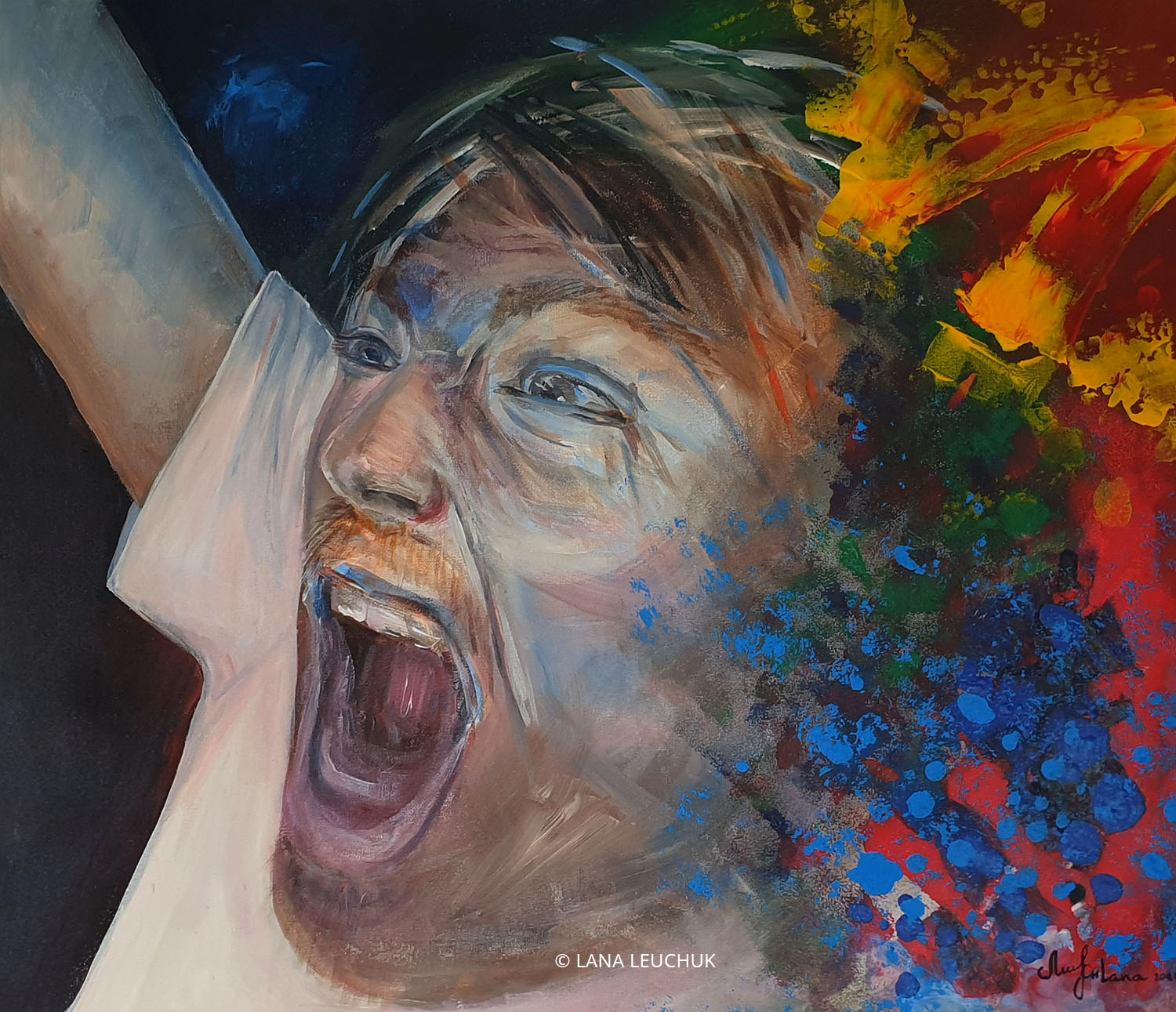 Lana-Leuchuk-Shouting out-acrylic painting-2021-w