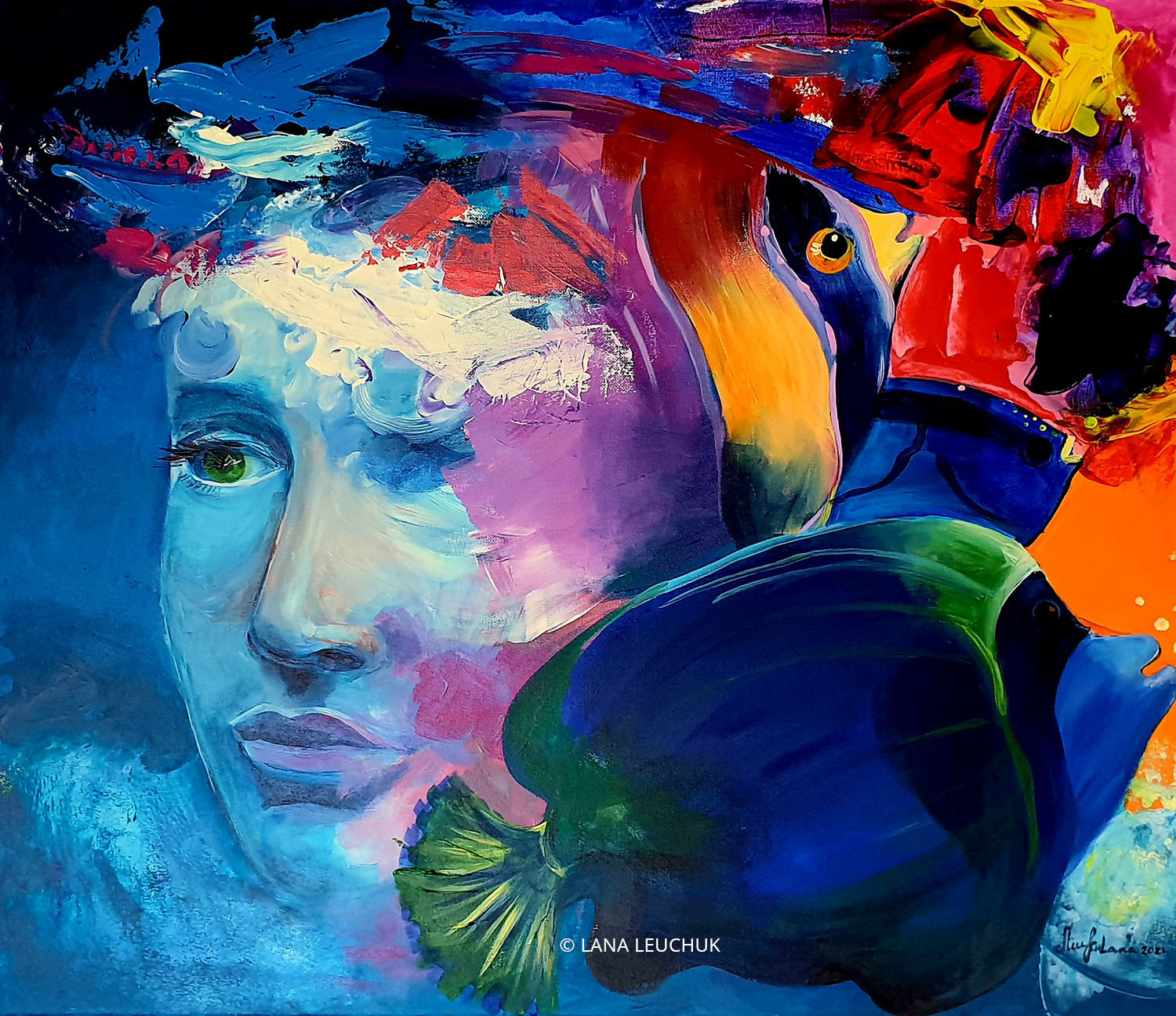 Lana-Leuchuk-So-Free-As-A-Fish-in-the-Sea-acrylic-painting-2021