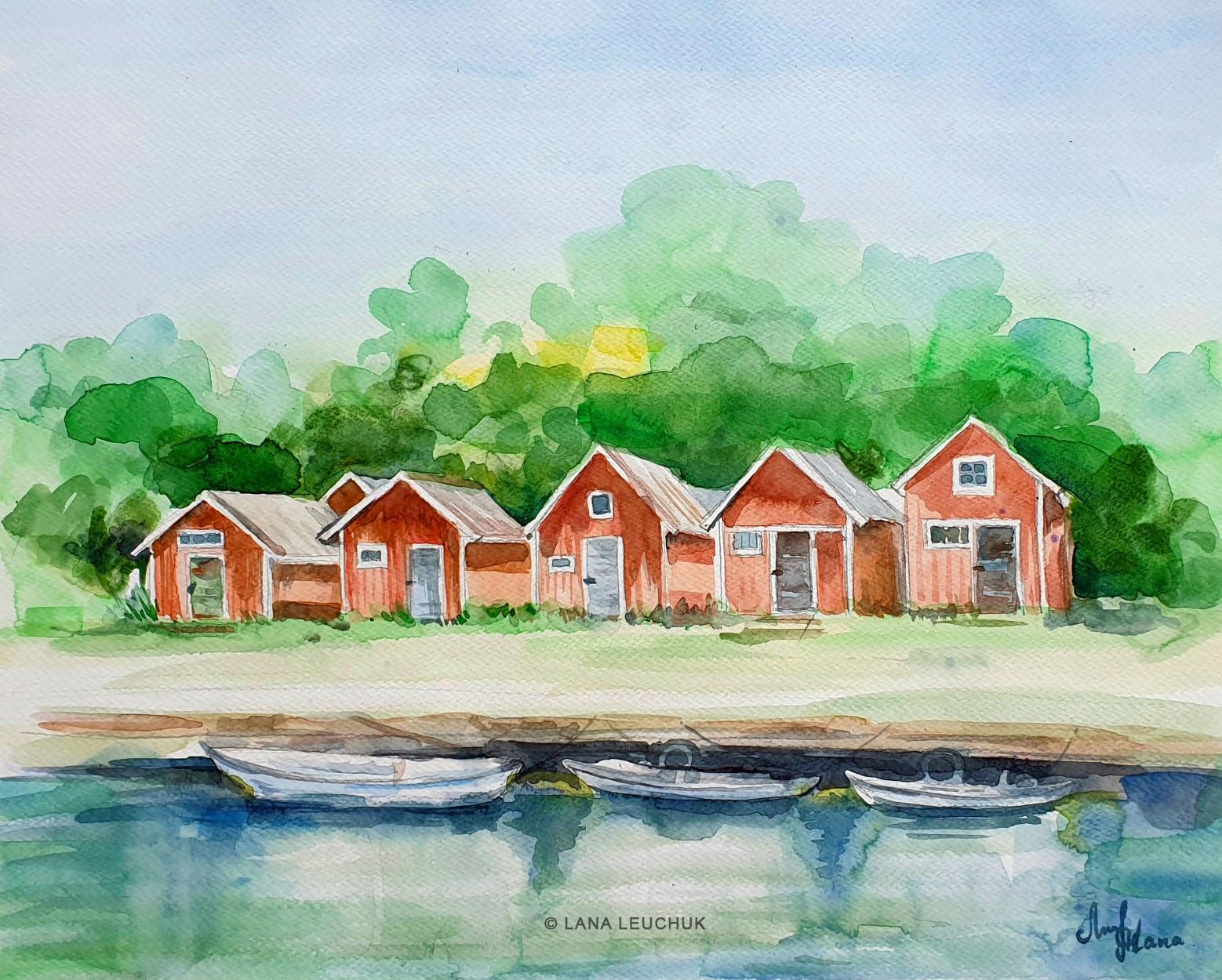 Lana-Leuchuk-Summer in Torhamn-watercolor-2021-W
