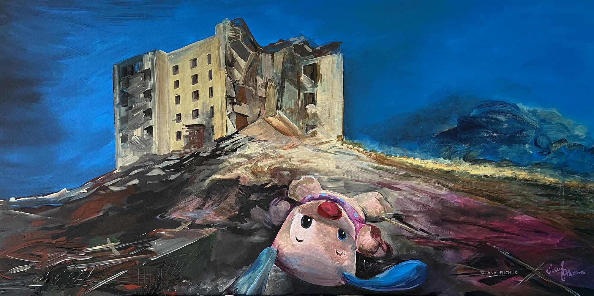 Artist-Lana-Leuchuk-Ruined Lives-acrylic-painting-w