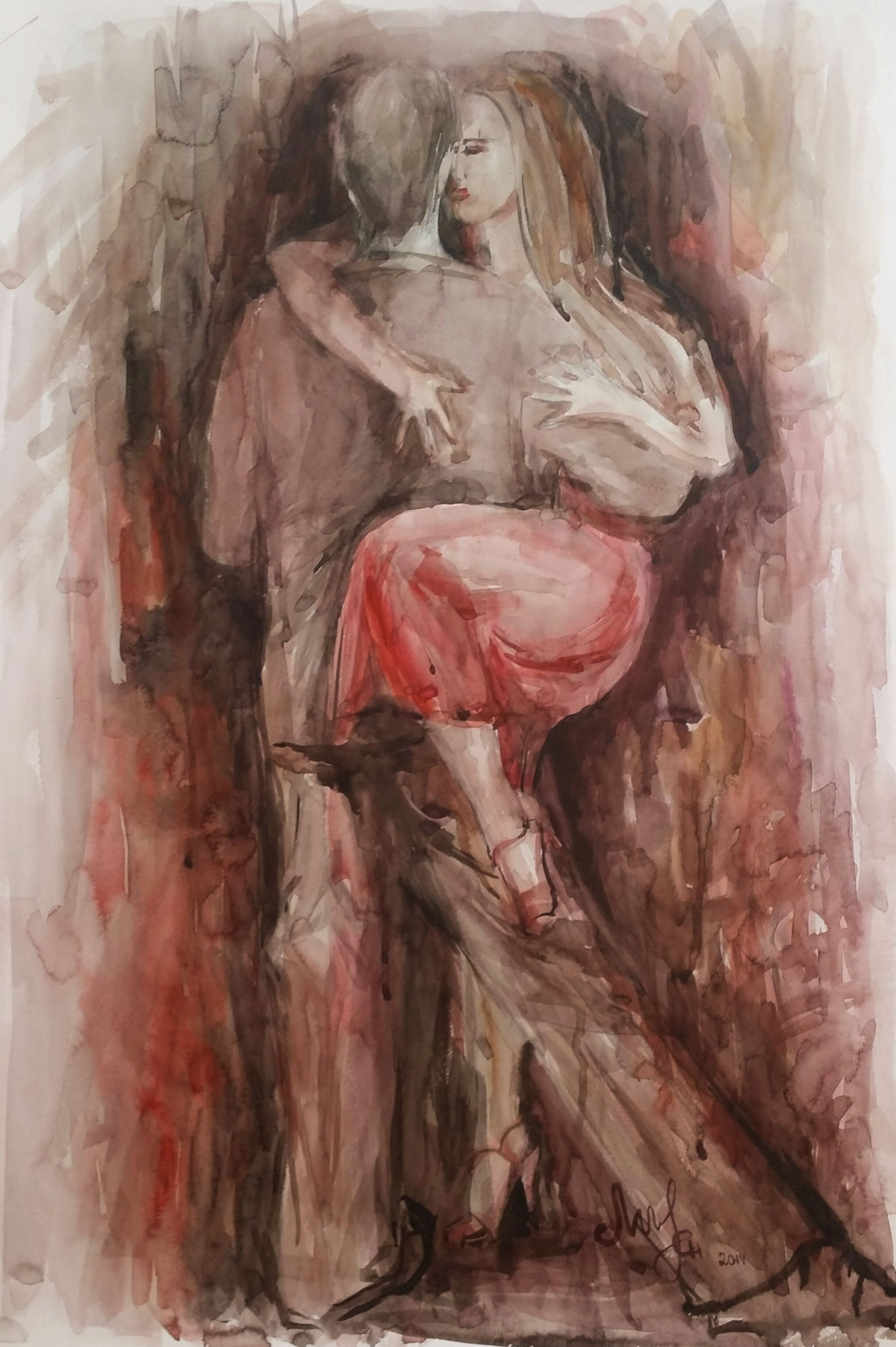 Dancing-desire-watercolor-painting-Svetlana-Leuchuk