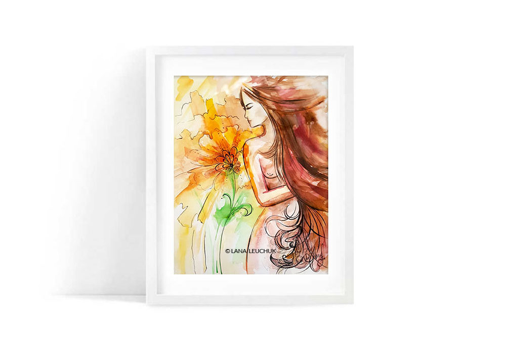 Wall-art-Lady-Fire-original-art-by-Lanagraphic