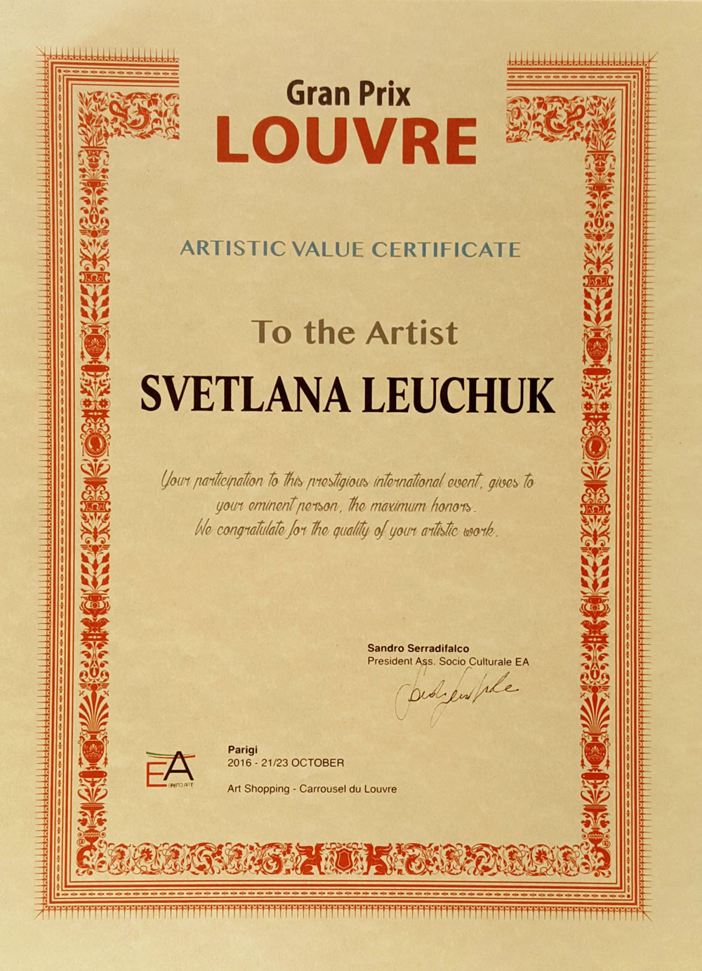 Artistic-Certificate-Svetlana-Leuchuk-2016