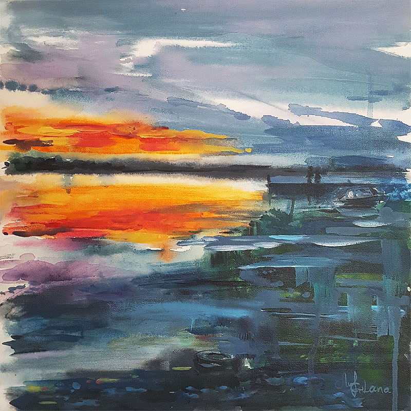 Sunset in Karlskrona-Bredavik brygga-by Svetlana leuchuk